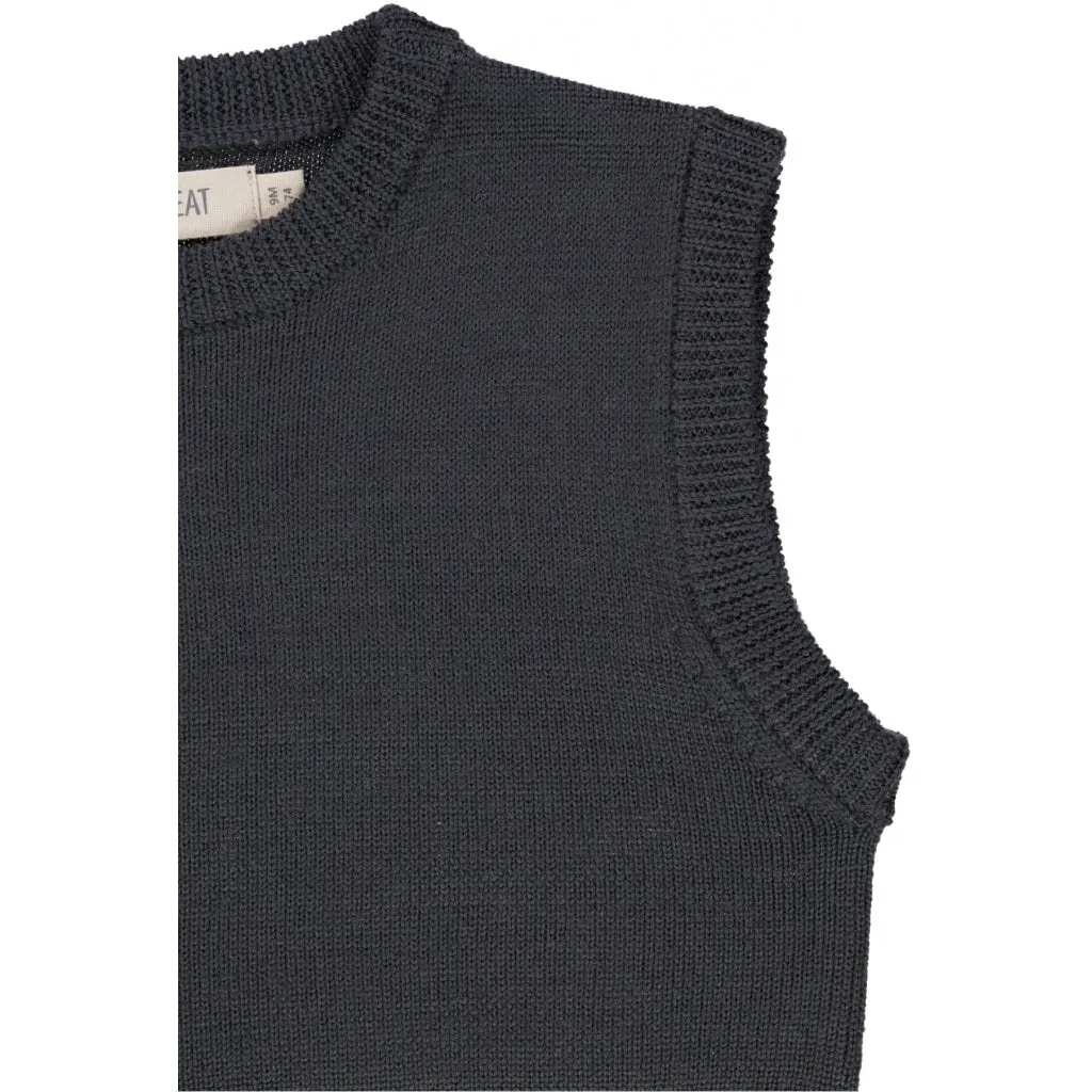 Knit Vest Cuba - black granite