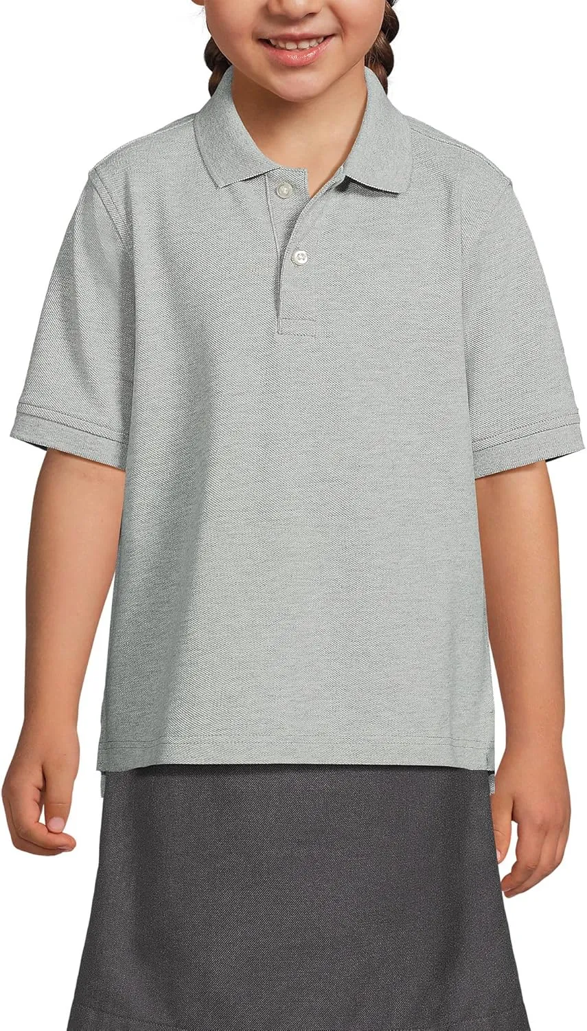 Lands' End School Uniform Kids Short Sleeve Mesh Polo Shirt