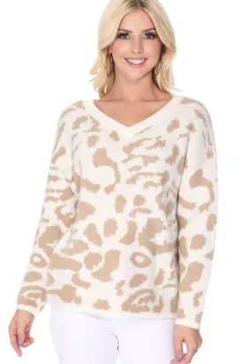 Leopard Pattern Jacquard Sweater *Online Only*