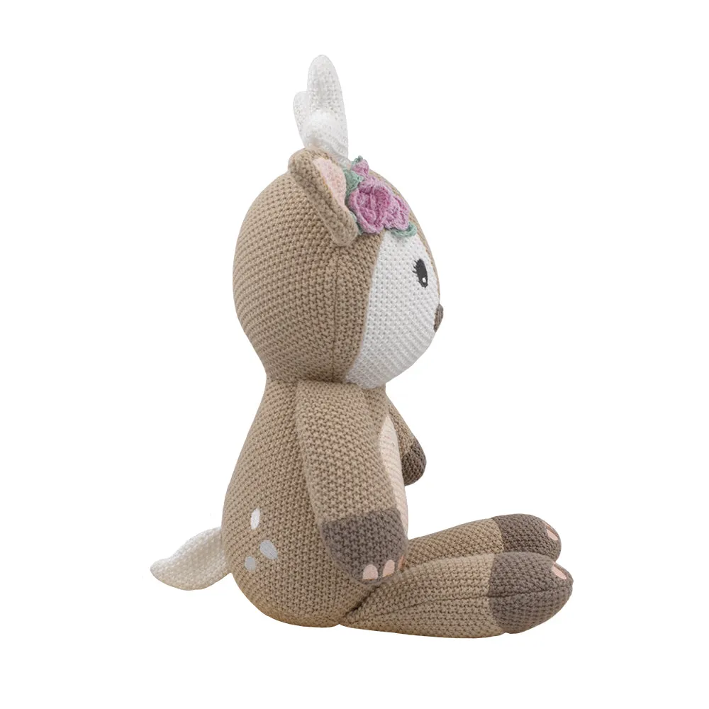 Living Textiles Knitted Soft Toy-Ava the Fawn