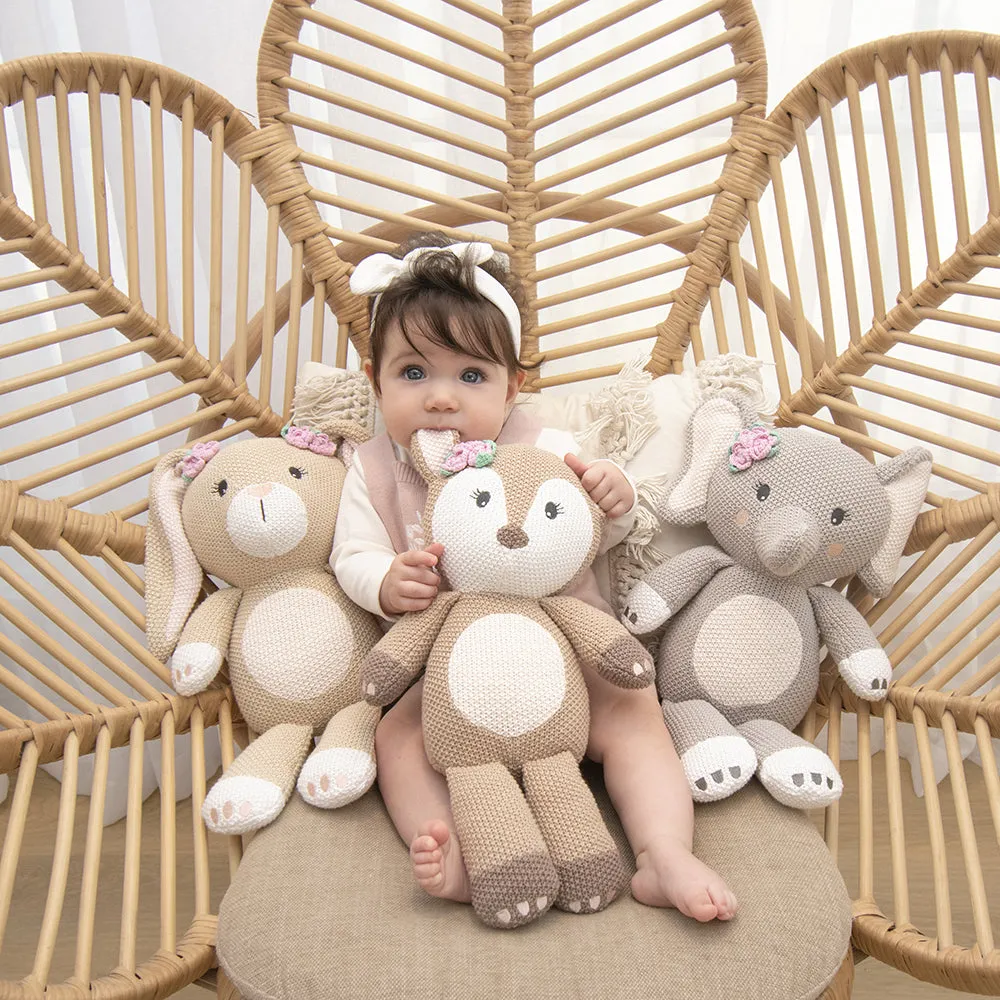 Living Textiles Knitted Soft Toy-Ava the Fawn
