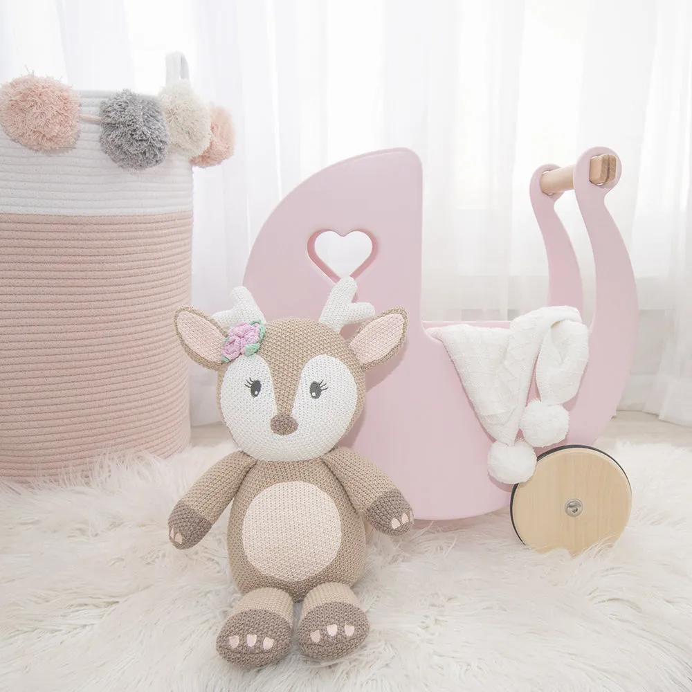 Living Textiles Knitted Soft Toy-Ava the Fawn