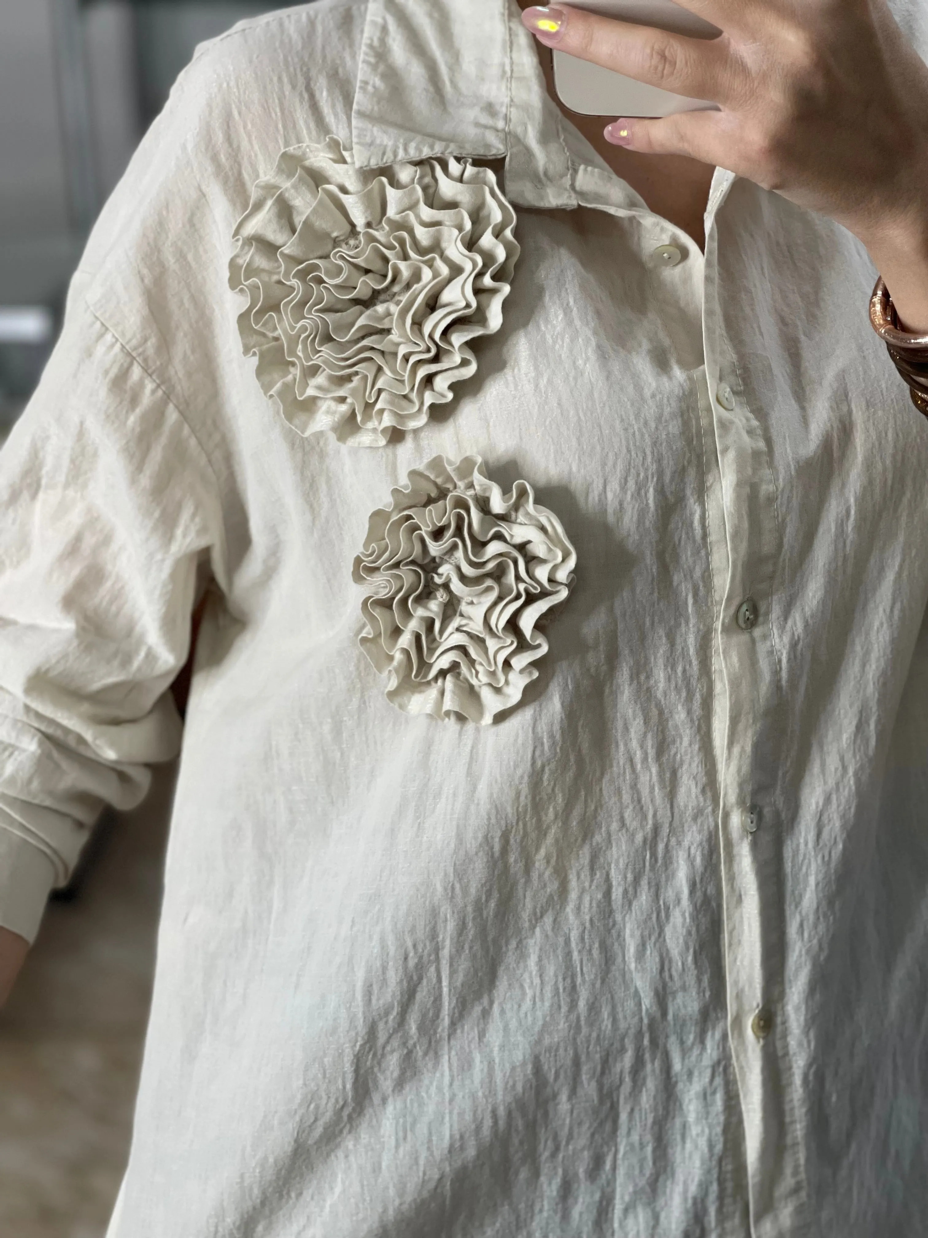 Long Sleeve Floral Design Top