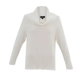 Marble Cowl Neck Sweater Ivory