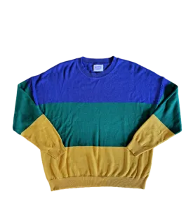 Mardi Gras Color Block Oversized Sweater