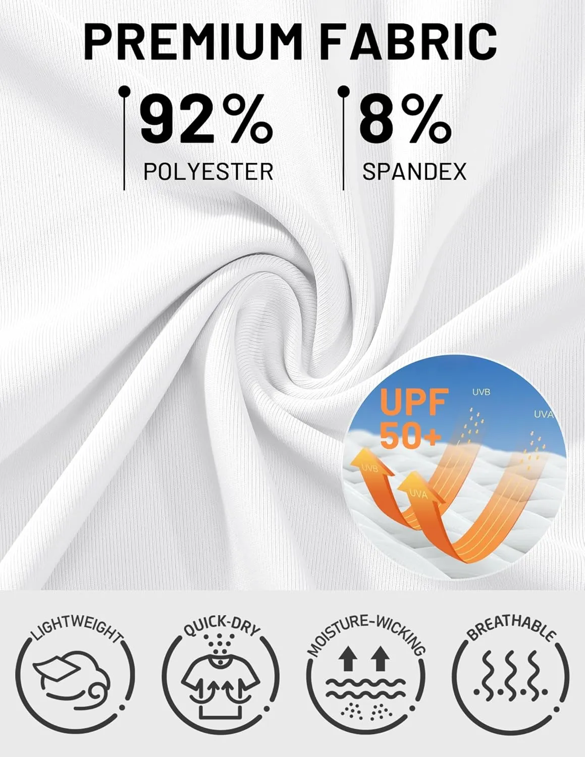 MIER Polo Shirts for Men Short Sleeve Dry Fit Performance Golf Tennis Active Collared Shirts, UPF 50  Sun Protection