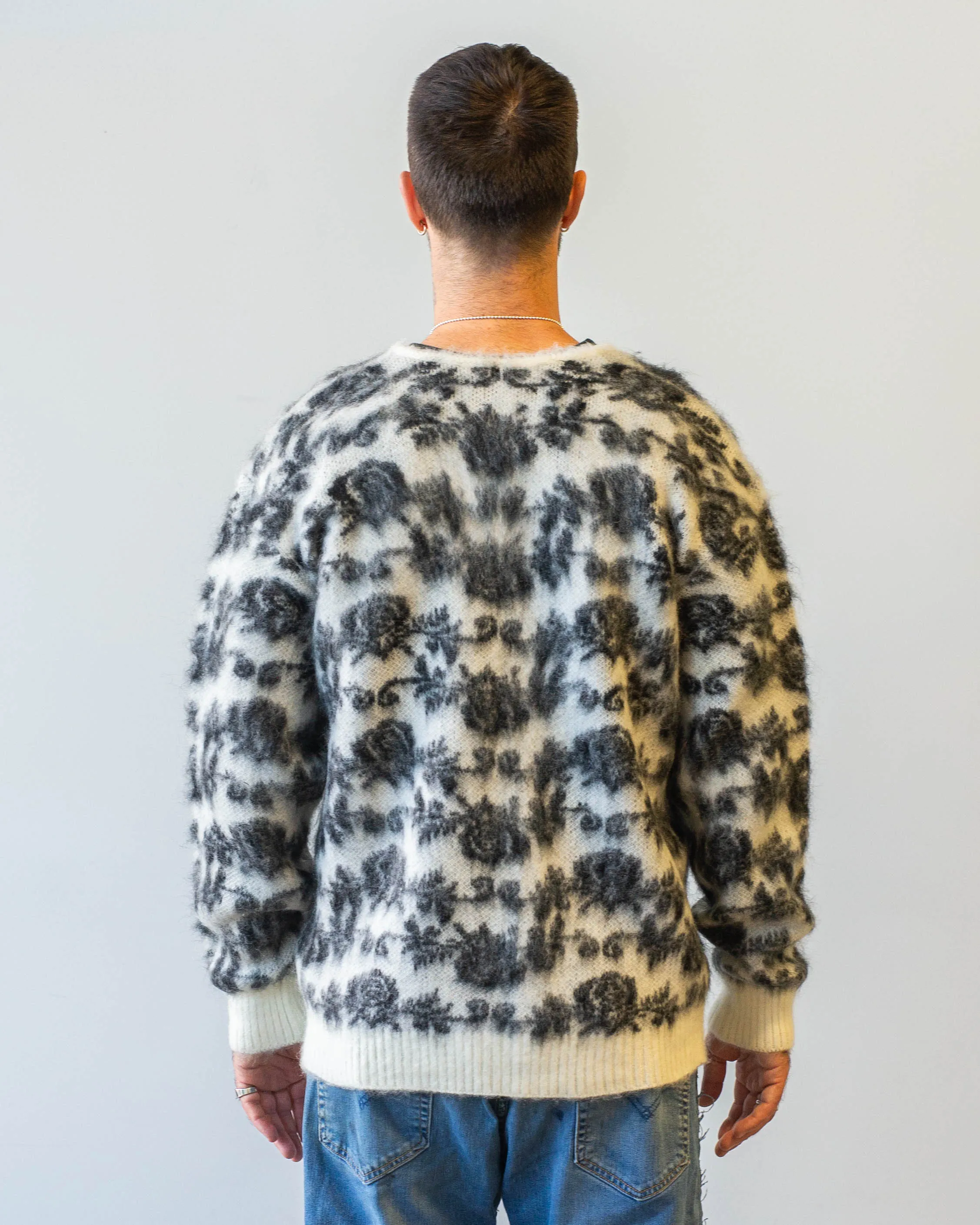 Needles Mohair Cardigan Rose Ice White