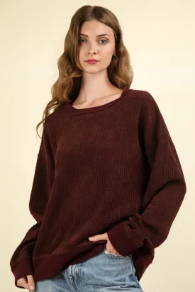 Oversized Soft Textured Knit Top