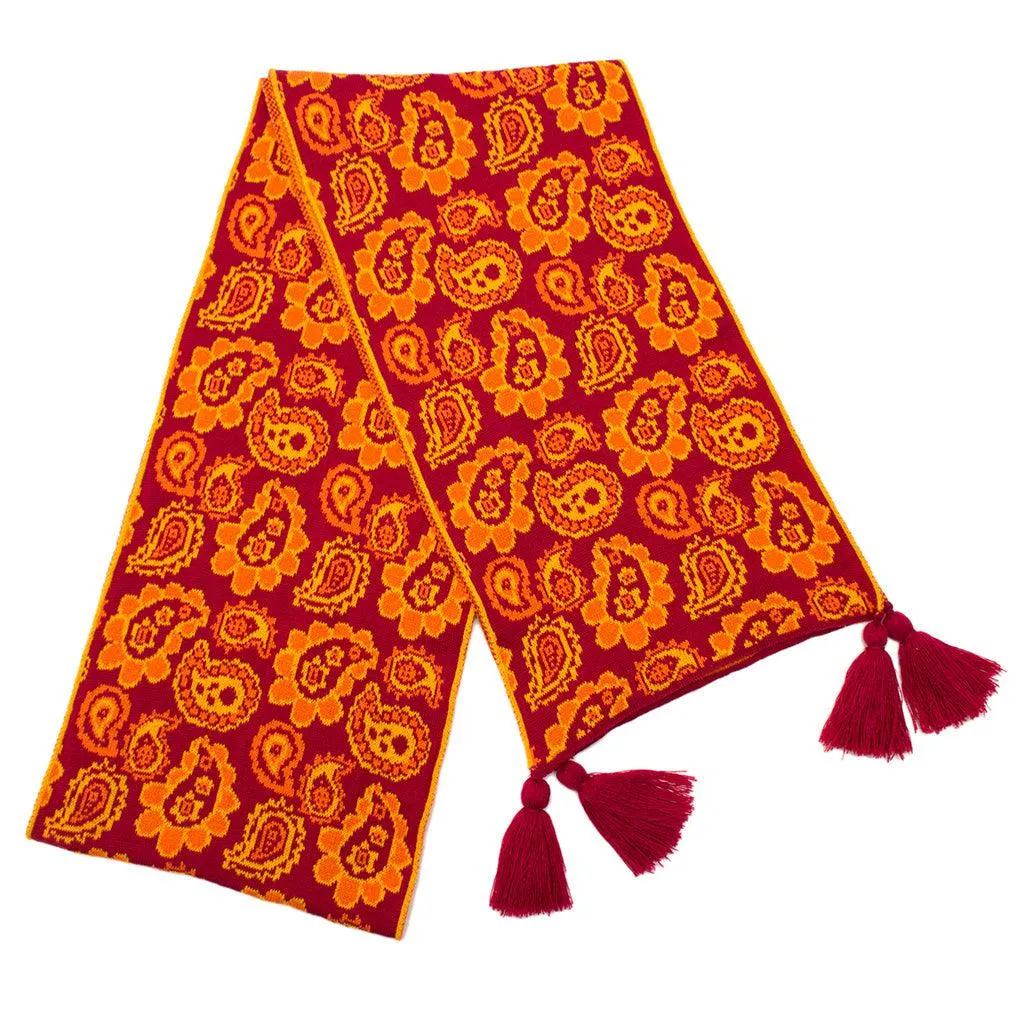 Paisley Long Knitted Scarf