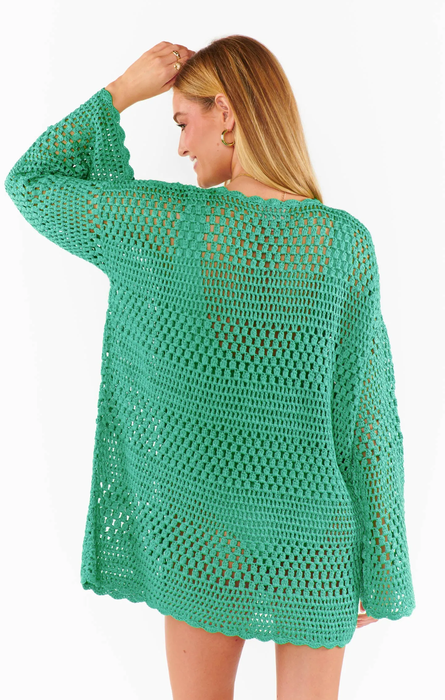 Paula Pullover ~ Sea Green Crochet