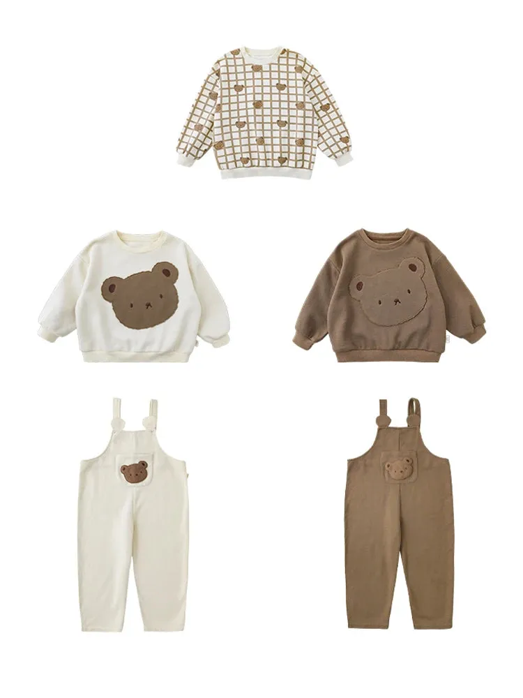 Petite Bear: Brown Pullover Sweatshirt