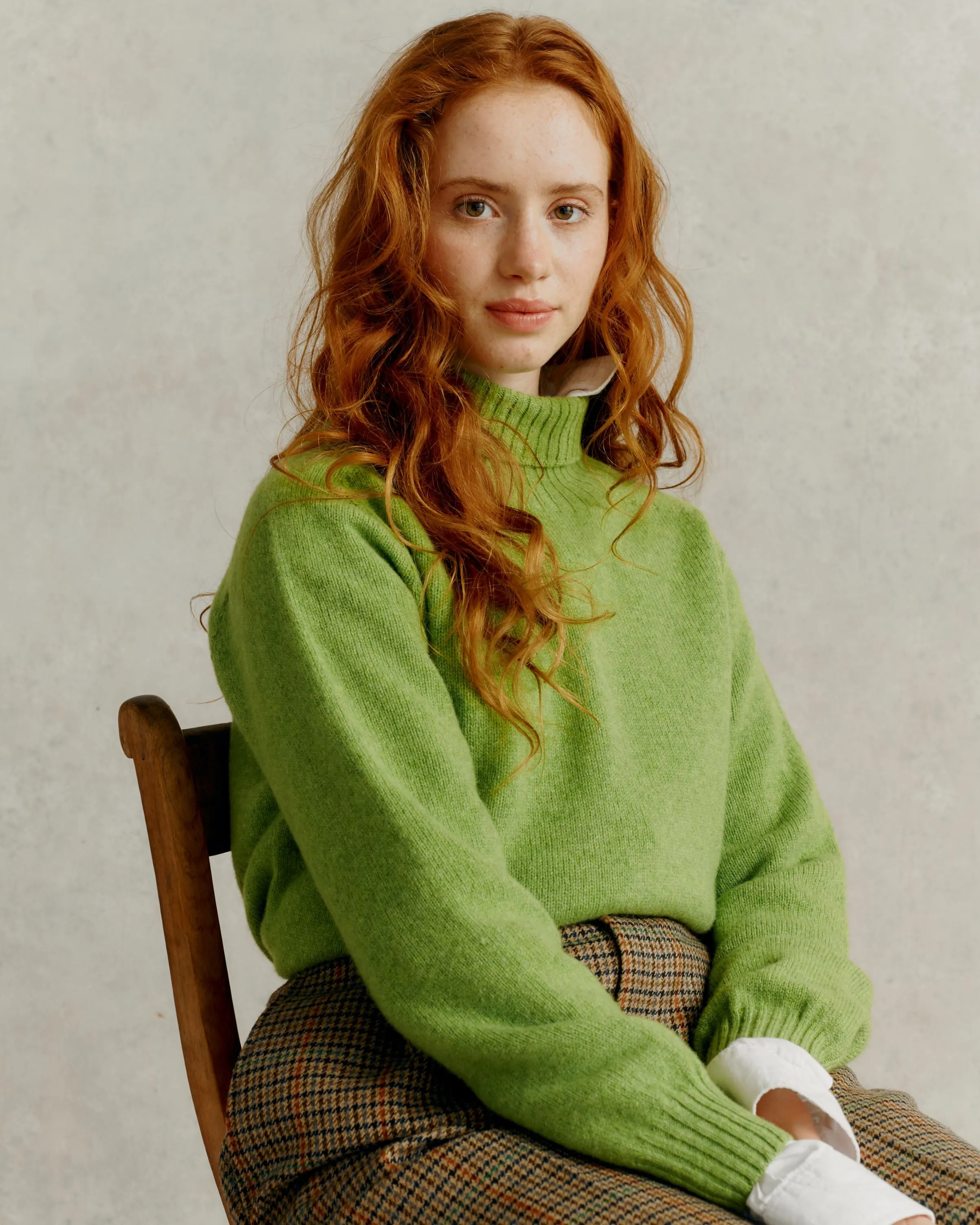 Polo Neck Jumper - Foliage