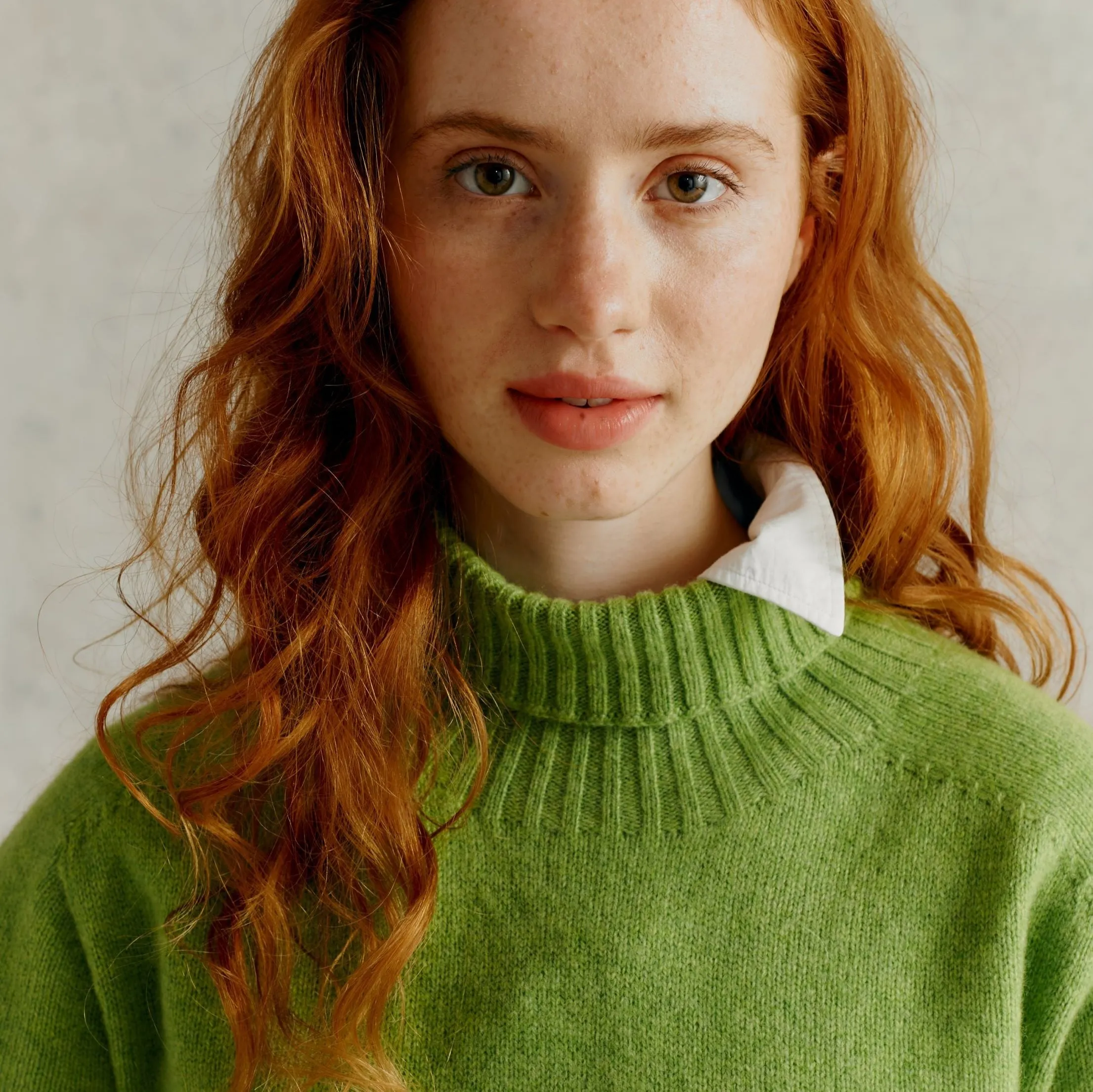 Polo Neck Jumper - Foliage