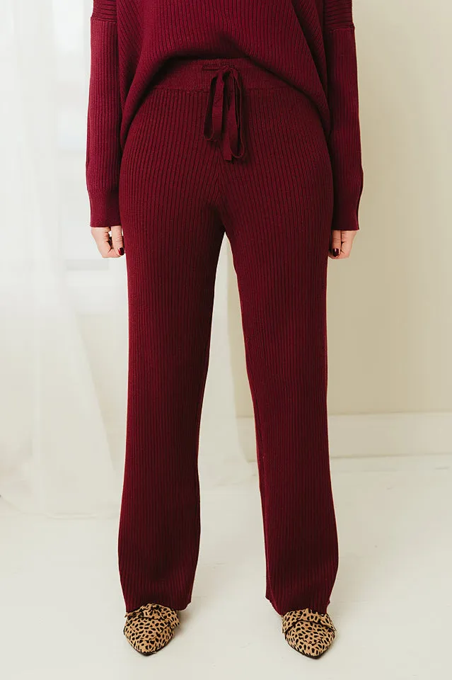 Relaxed Sweater Knit Pants