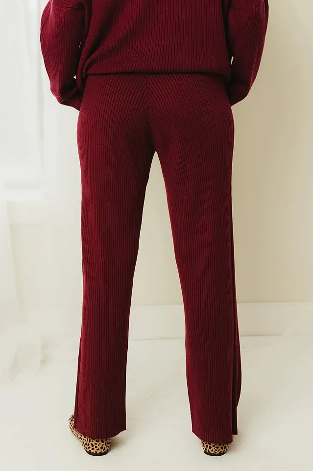 Relaxed Sweater Knit Pants