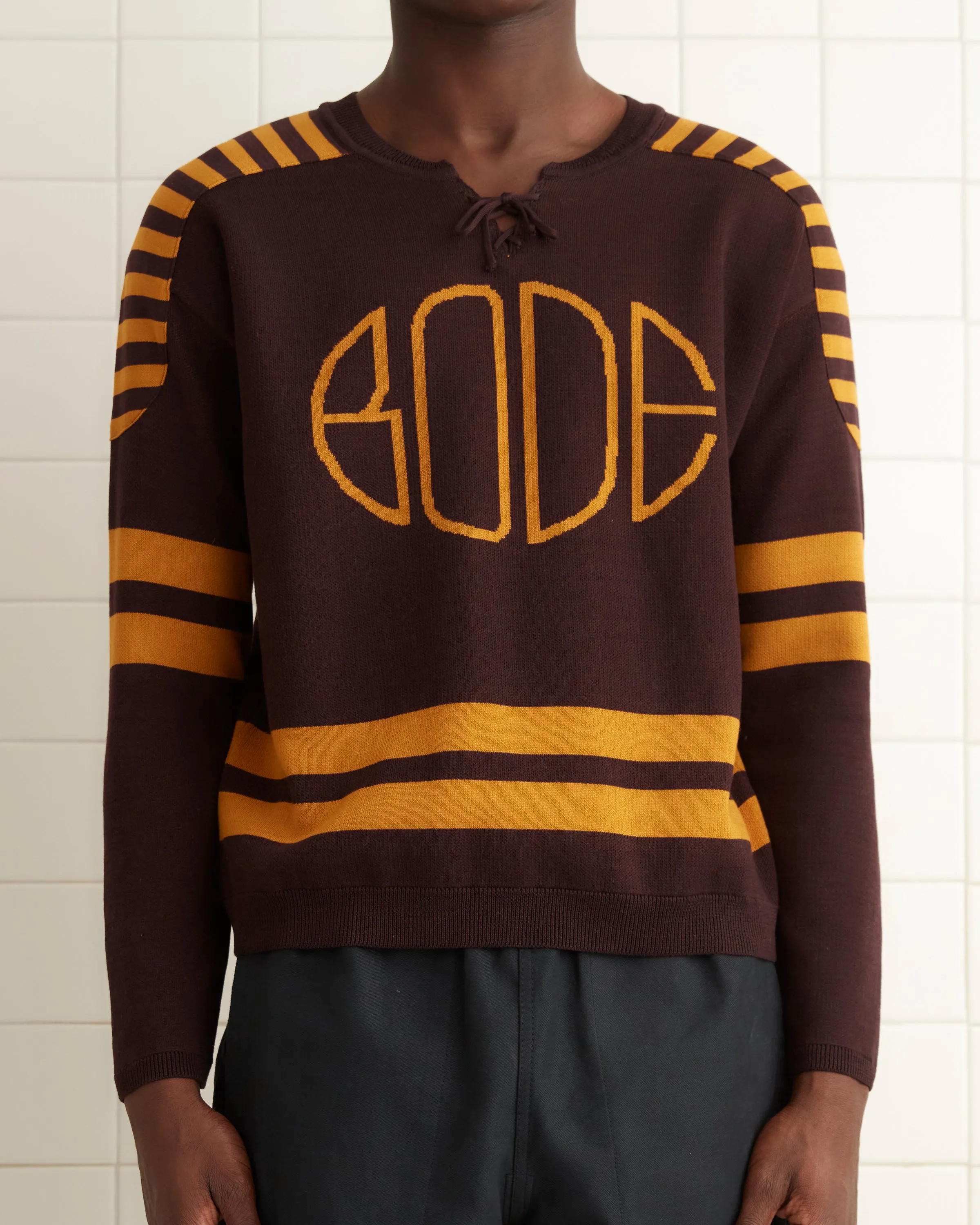Rink Sweater - Brown/Yellow