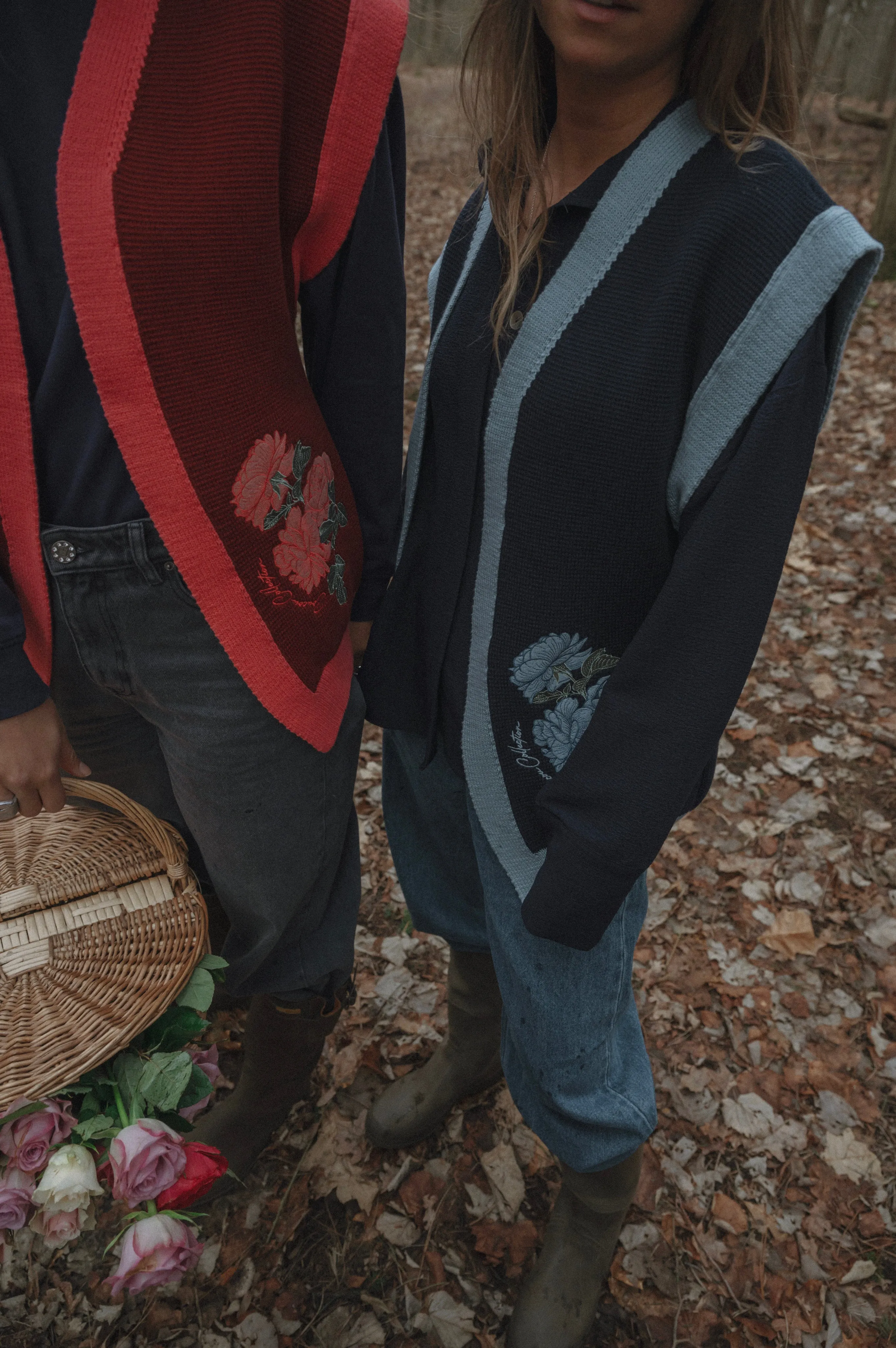 Rose Knitwear Vest Navy