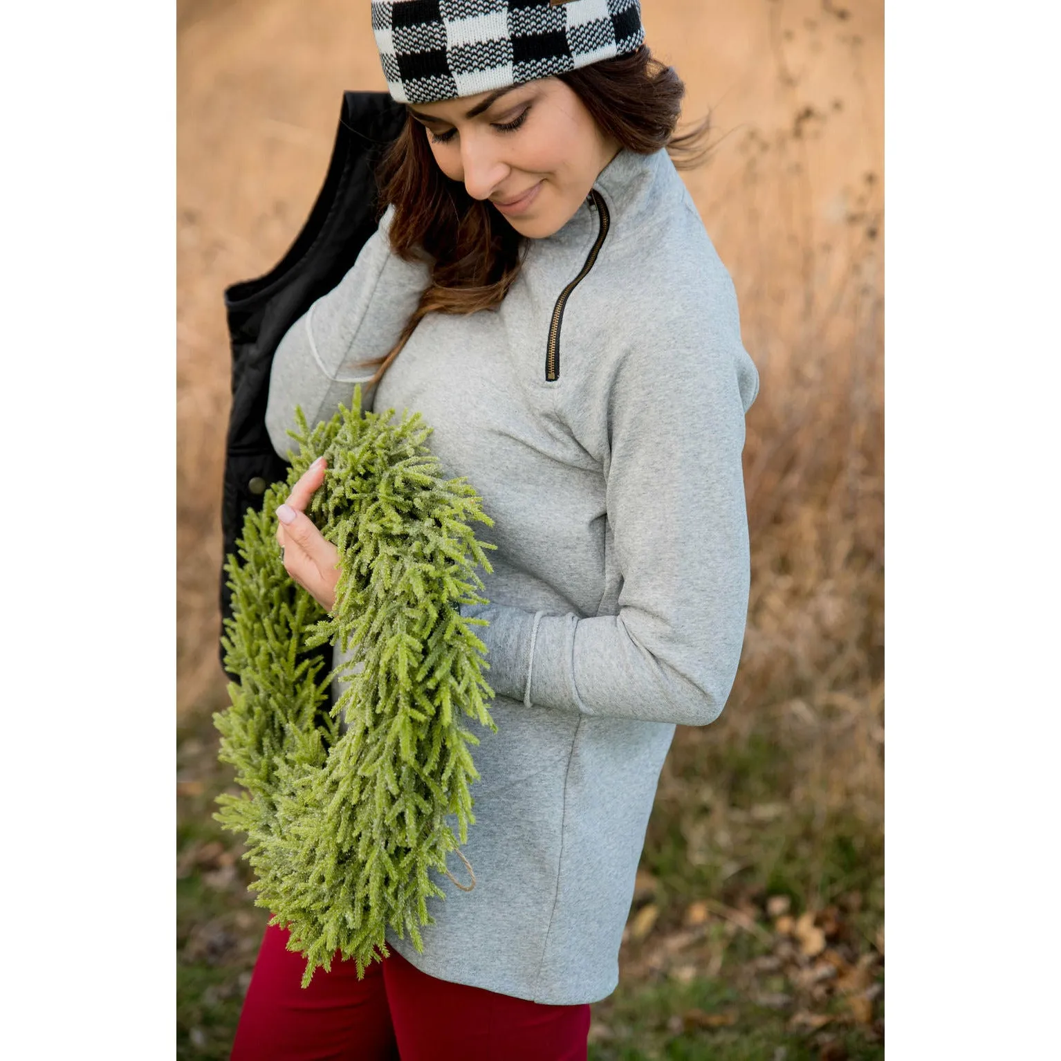 Side Zip Wrap Pullover
