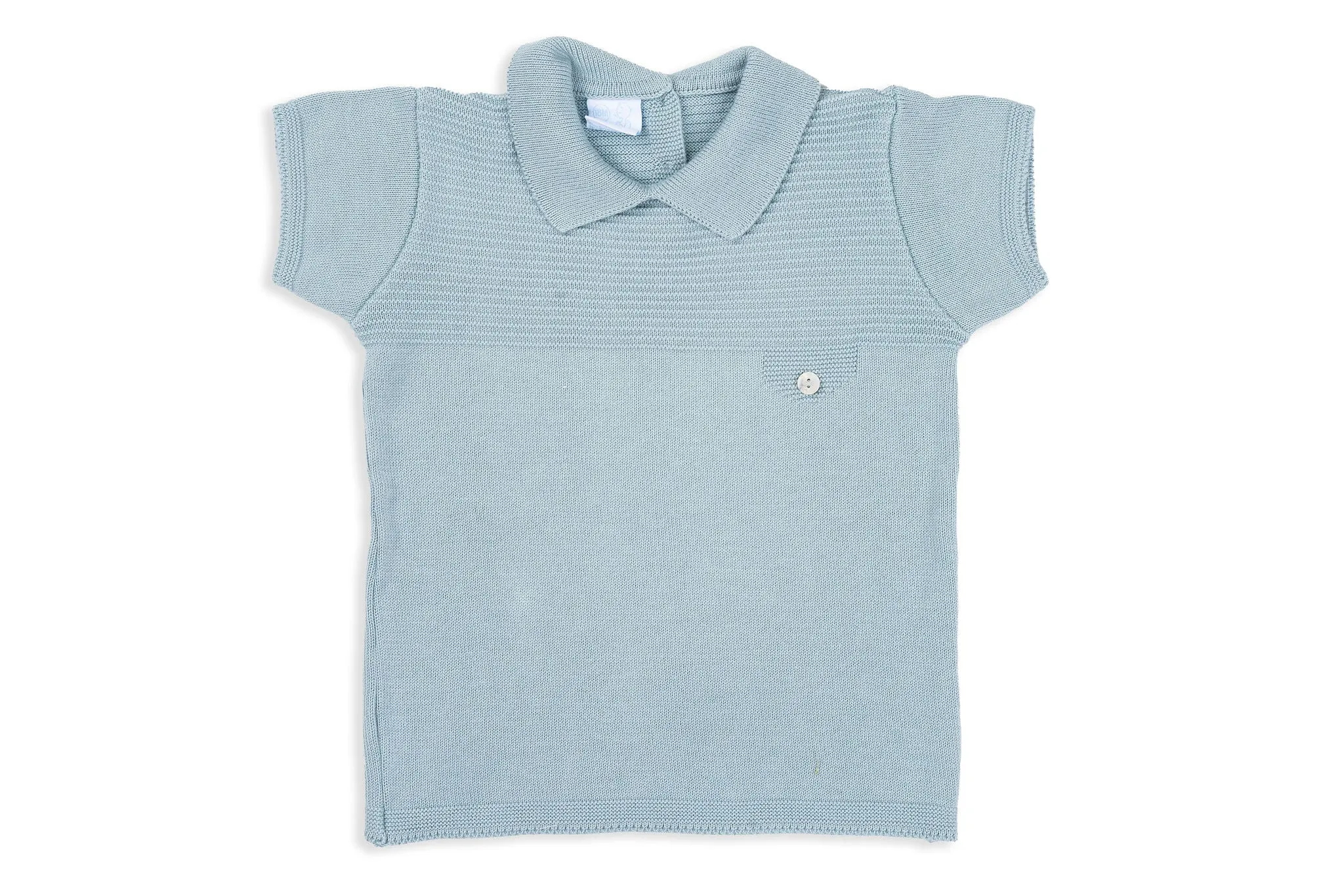 Solid Mint Two-Piece Knit Shorts Set