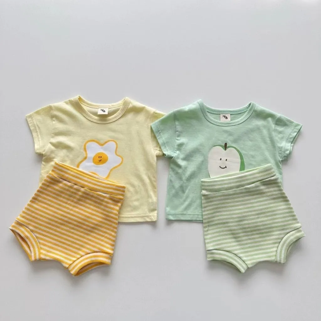 Summer Fruit Tee & Shorts Set
