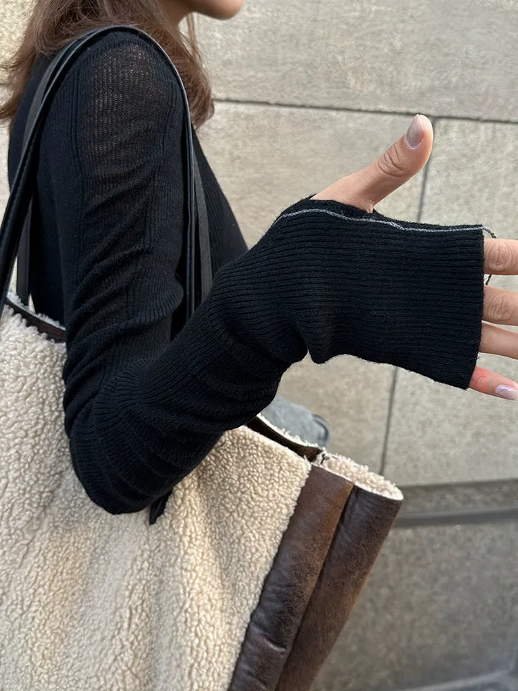 Turtleneck knitwear top_BDHL5195