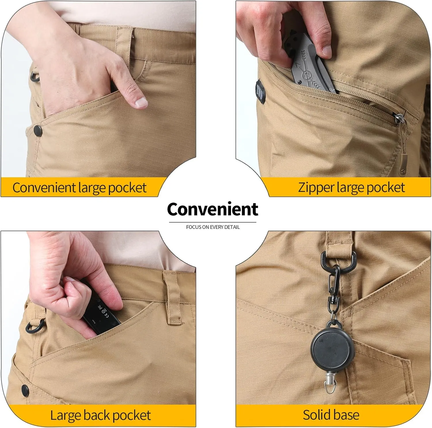 Urban Pro Men's Tactical Cargo Pant Waterproof Ripstop Durable Multi-Pocket Lightweight Work Hiking Outdoor