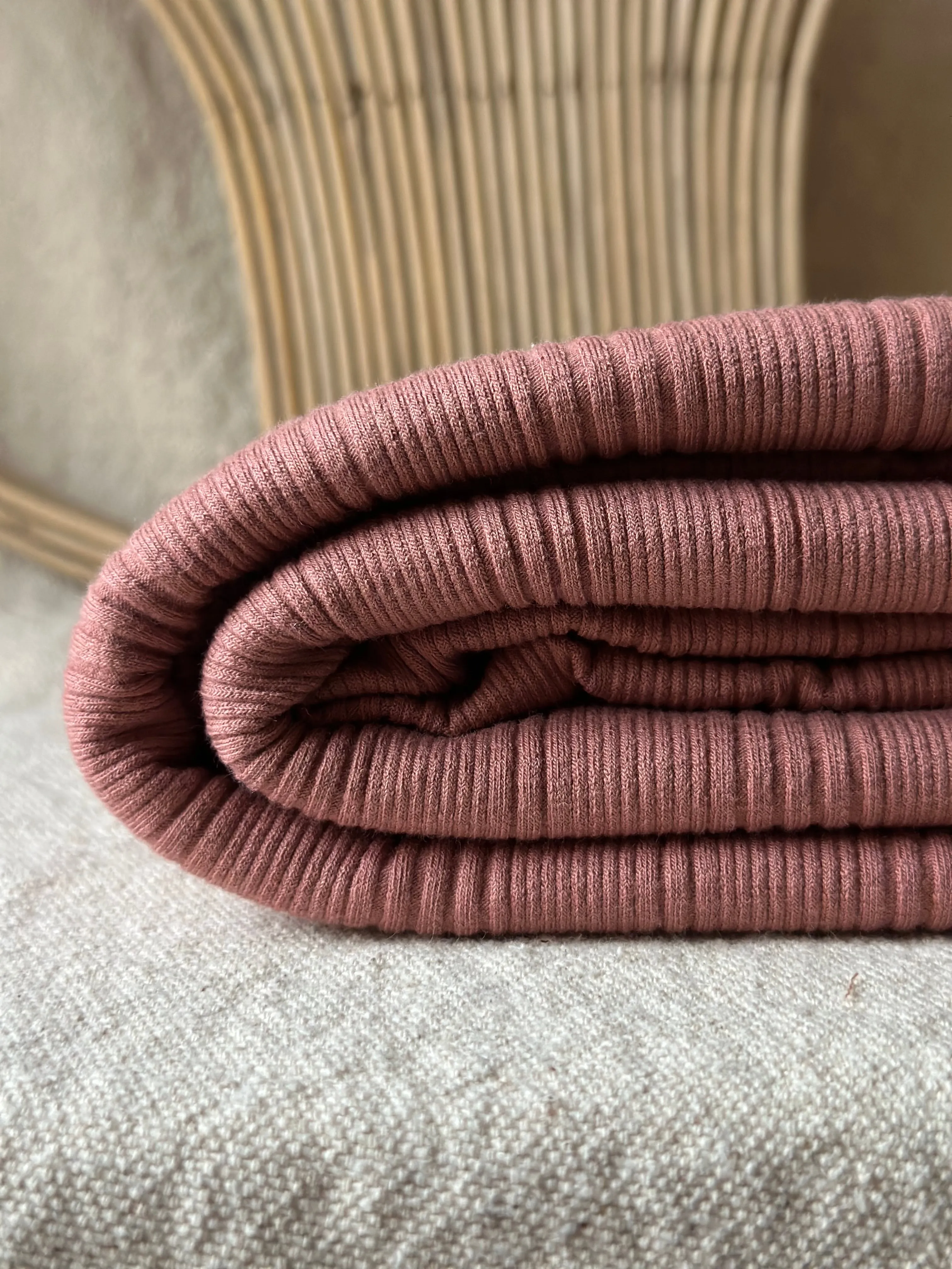 Variegated rib knit
