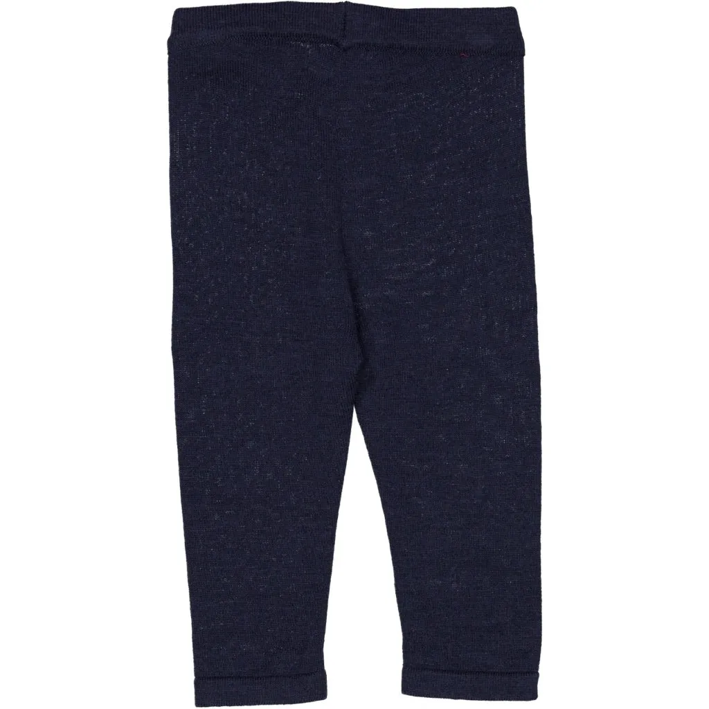 Wool Knit Trousers Neel - navy