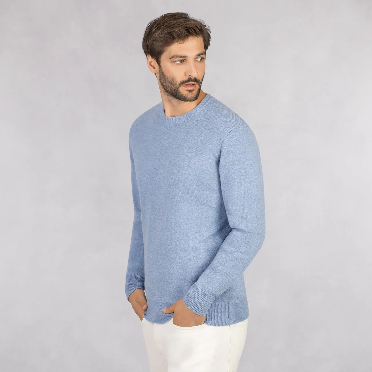 Wool Pullover Round Neck Men