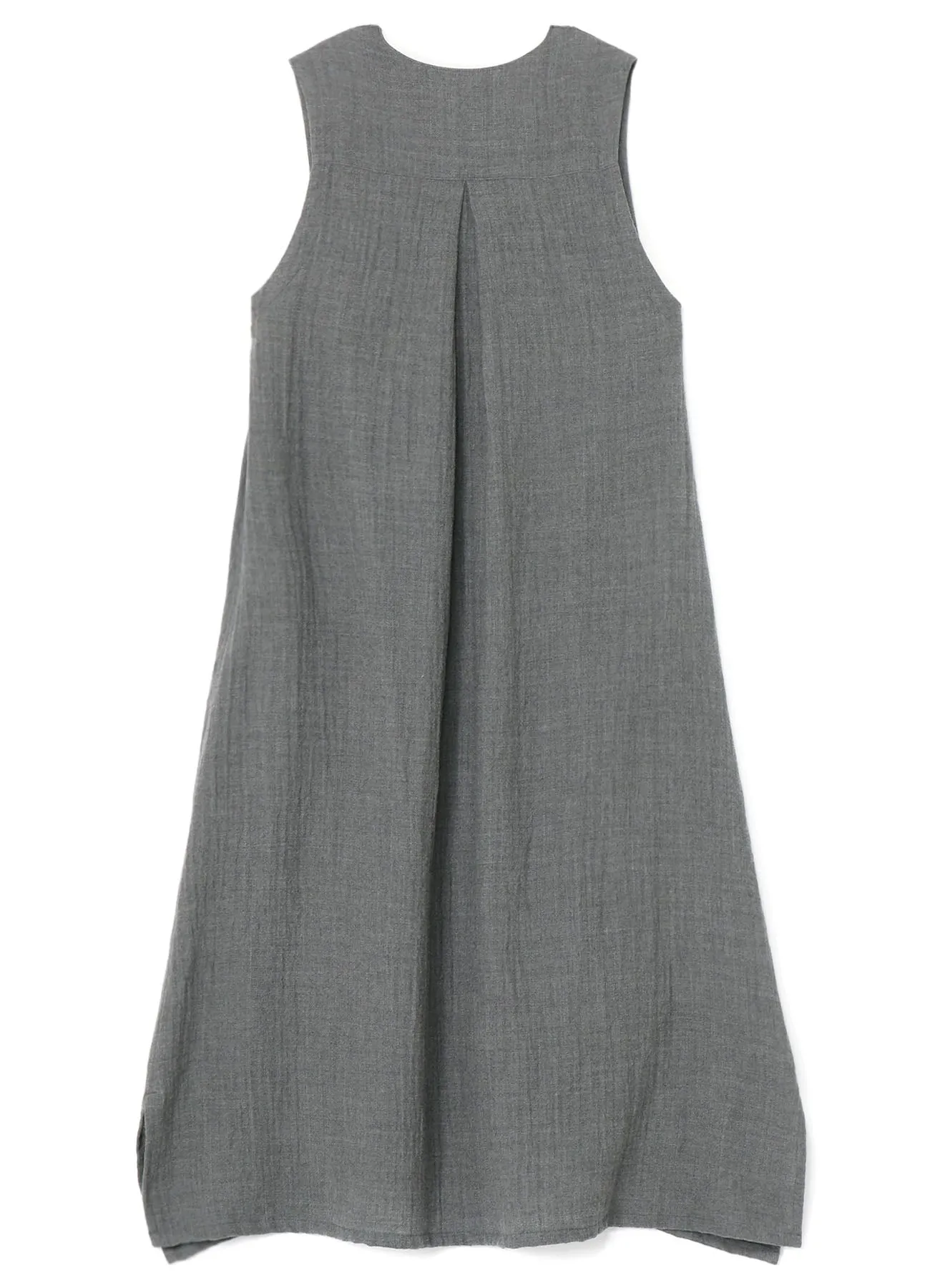 WOOL SLEEVELESS SHIRT DRESS