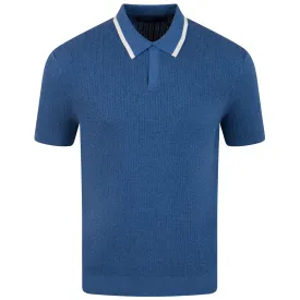 x TRENDYGOLF Cotton Blend SS Pullover Blue Multi - SS24