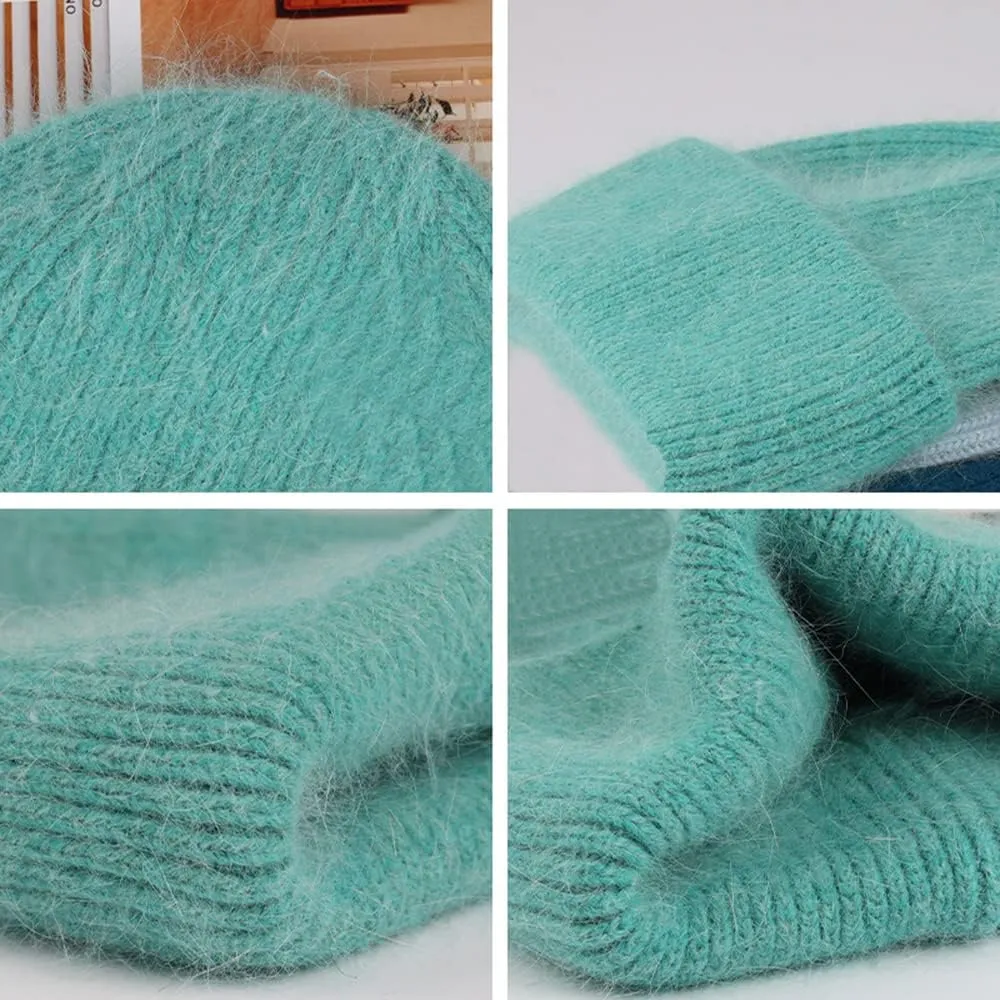 YM YOUMU Women Puffy Soft Slouchy Cuffed Beanie Hats Winter Lightweight Knit Fisherman Cap