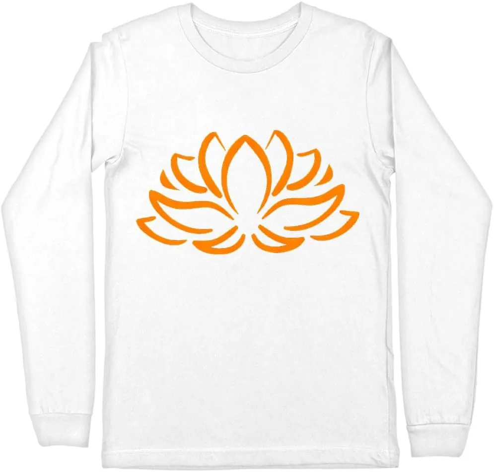 Yoga Lotus Long Sleeve T-Shirt - Yoga Design Gift - Flower Themed Stuff