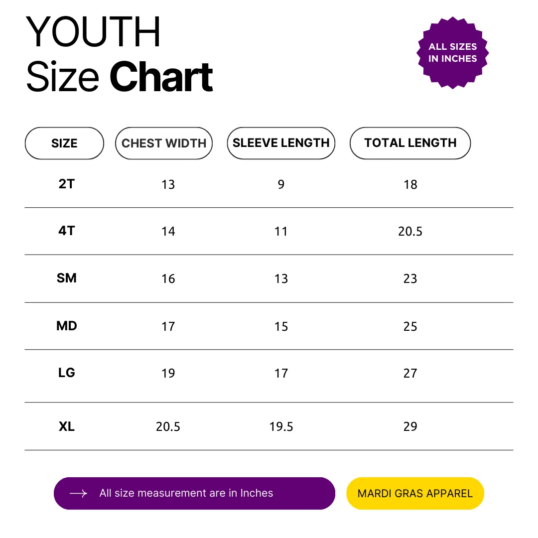 Youth Unisex Mardi Gras Long Sleeve Paneled Raglan Tee